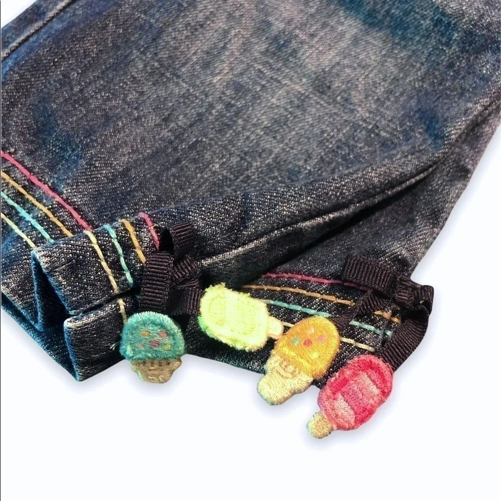 𝅺GYMBOREE Popsicle‎ Party Denim Capris 2T